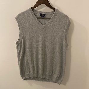 Brooks brothers mens gray sweater vest, large